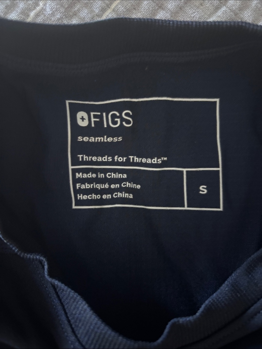 Figs Seamless Top in Navy - Women’s Size S